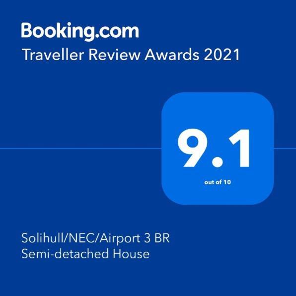 Solihull/Nec/Airport 3 Bedroom Semi-Detached House Birmingham Kültér fotó